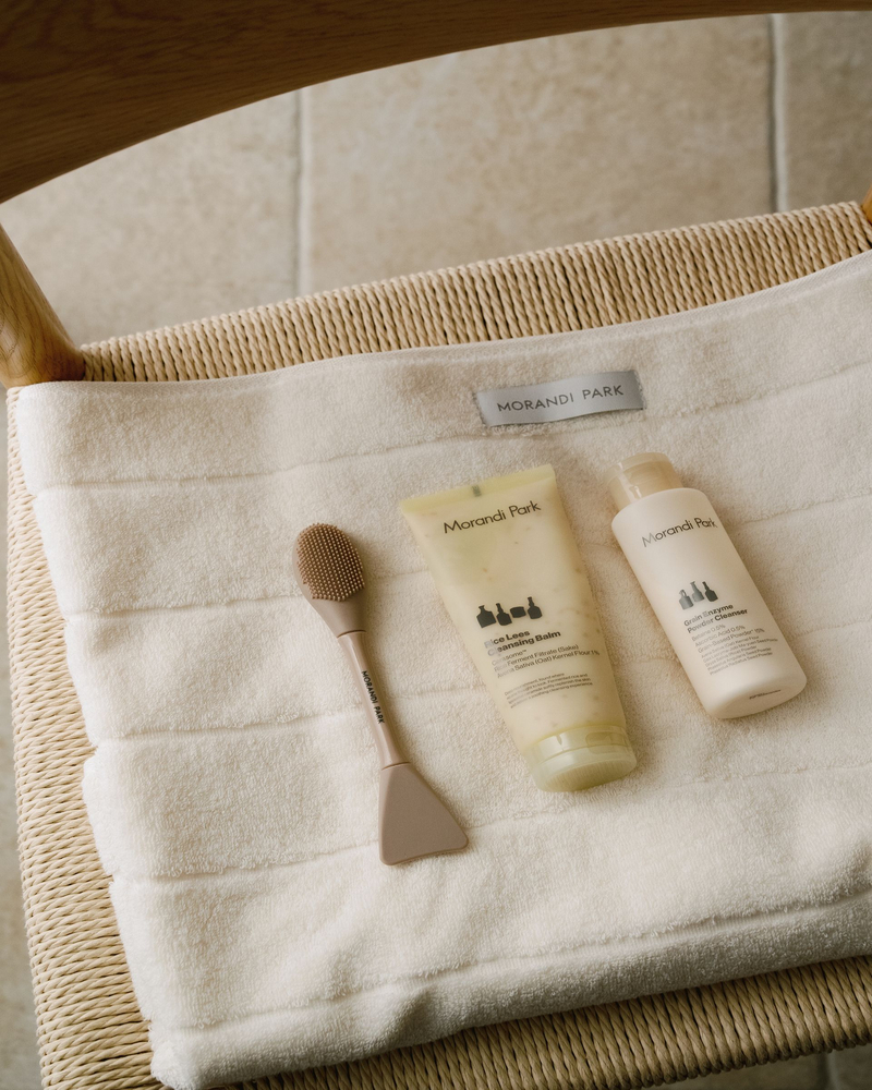 모란디파크 클렌징 브러시와 클렌저 2종