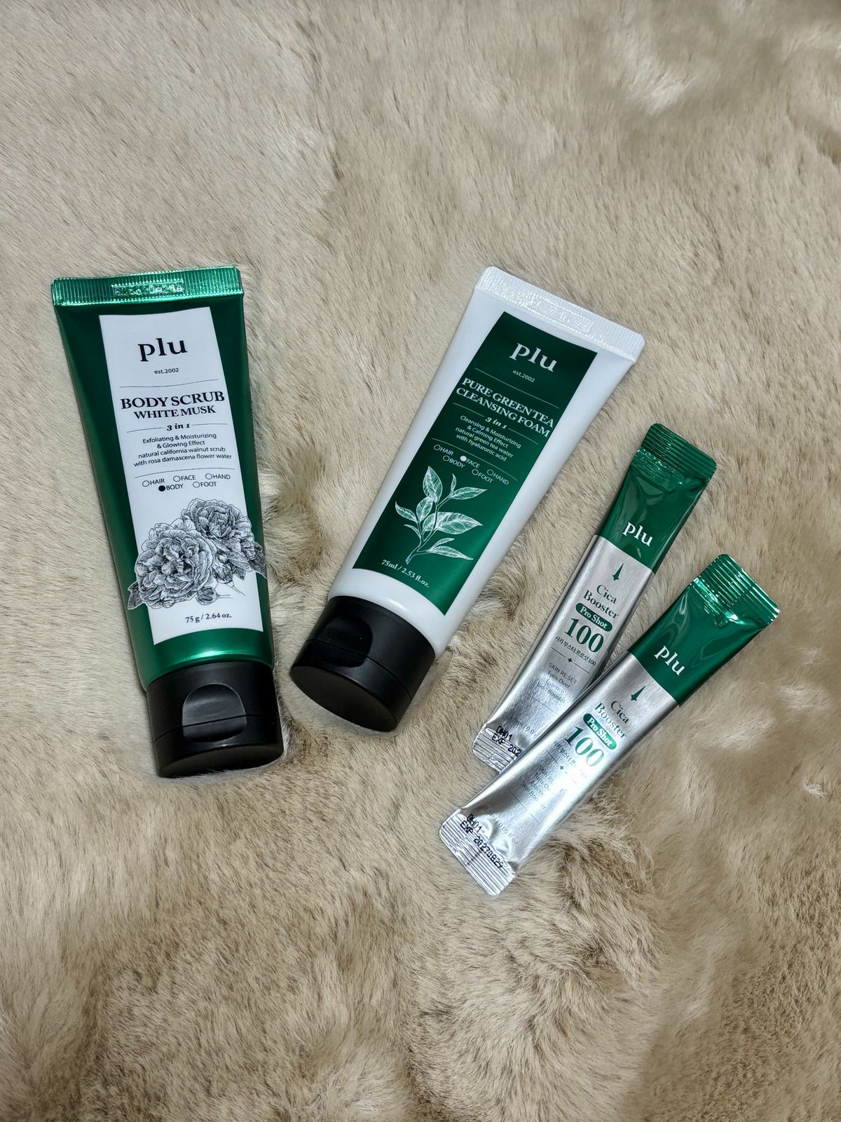 보디 스크럽, 클렌징 폼, 스피큘 앰플