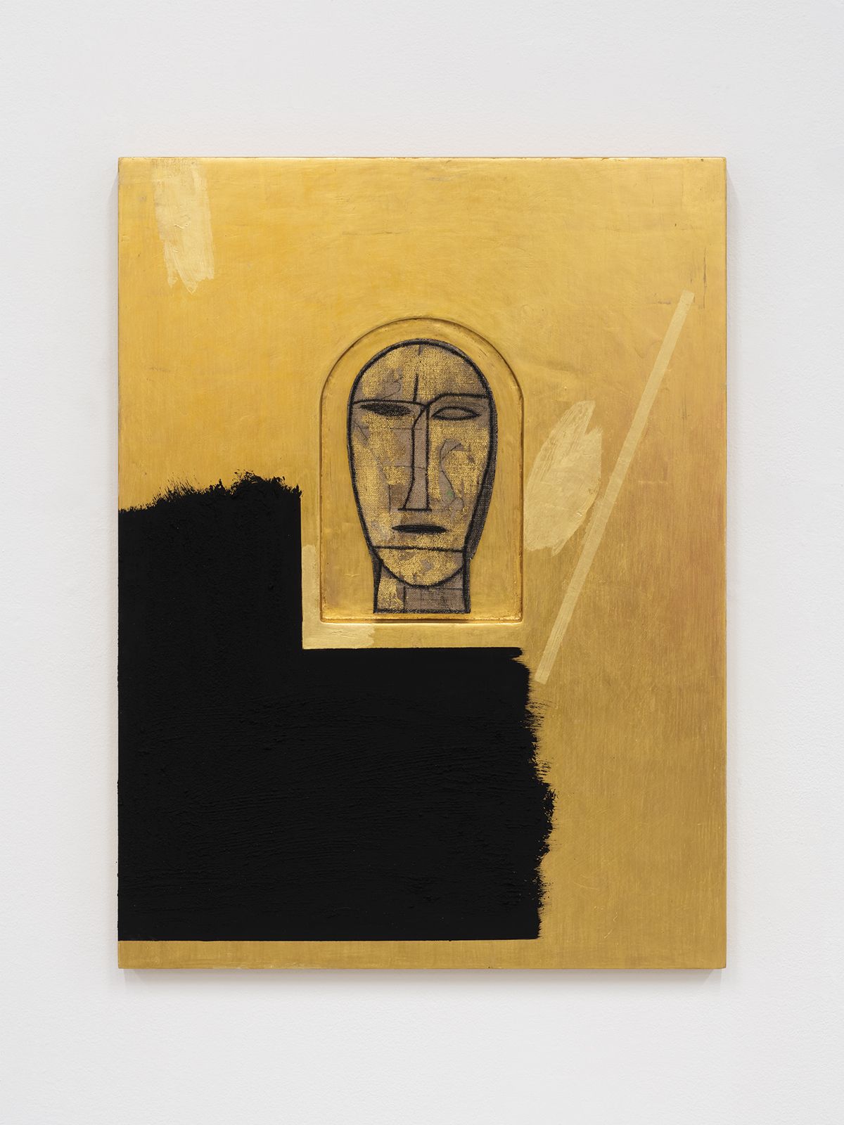 <Aurea Aetas 1>, 2022, Gold and mixed media on wood, 80x60cm.