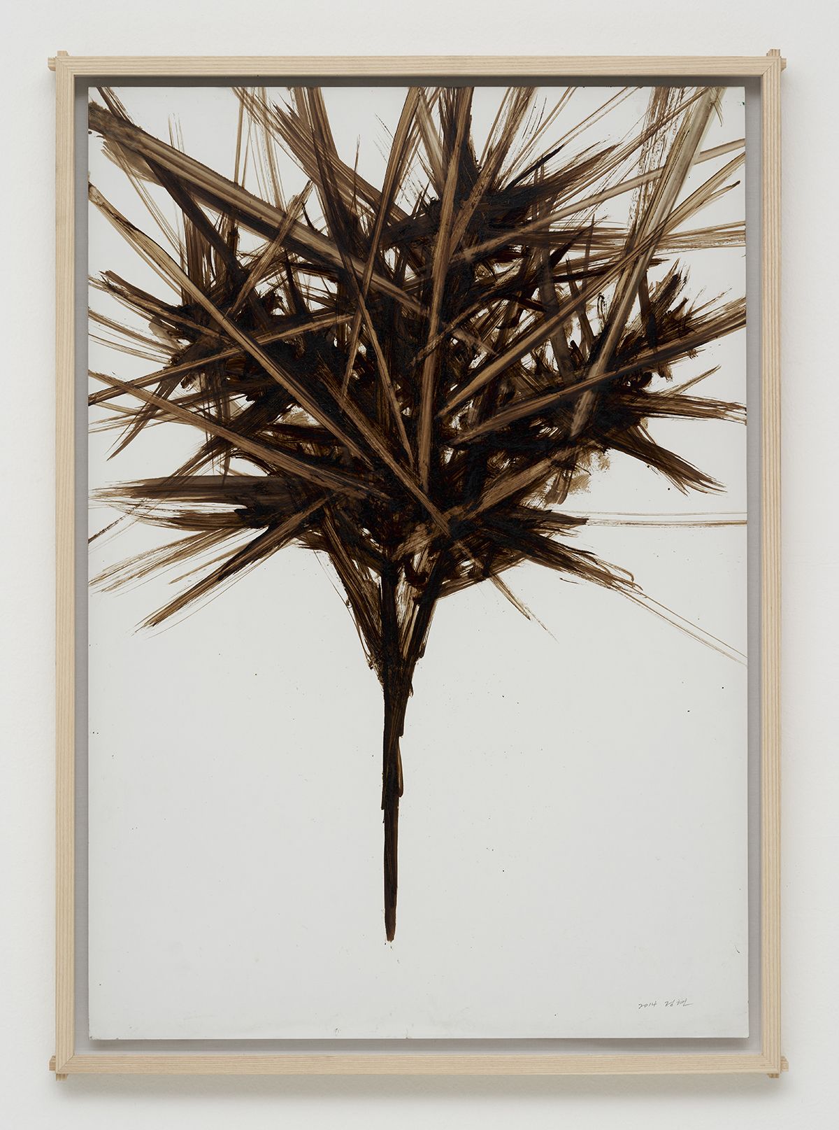 <Untitled>, 2014, Coal tar on paper, 54.7x79.5cm.