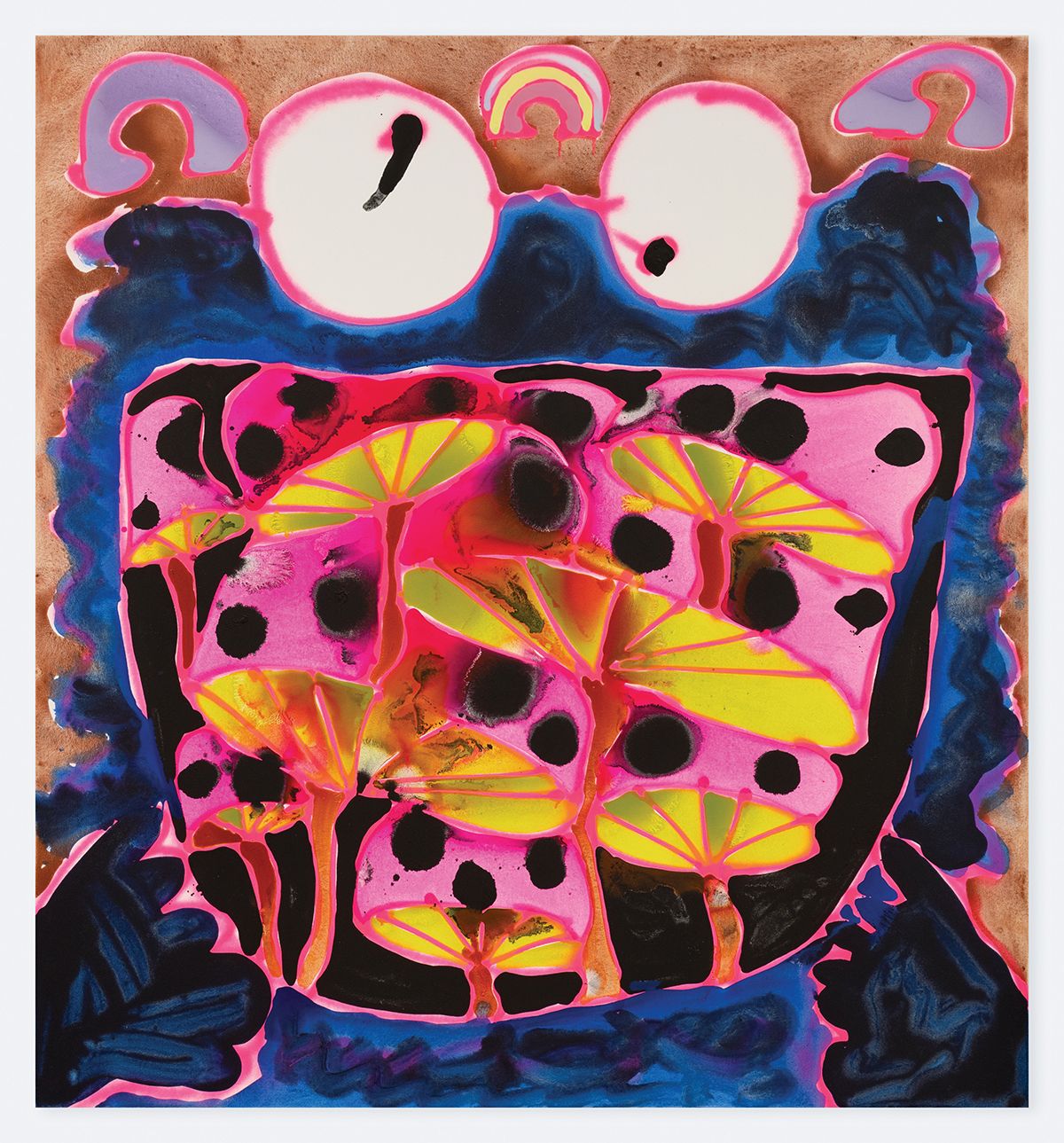 <Crazy Monster Druggie>, 2024, Acrylic and spray paint on canvas, 198.12x182.88cm.