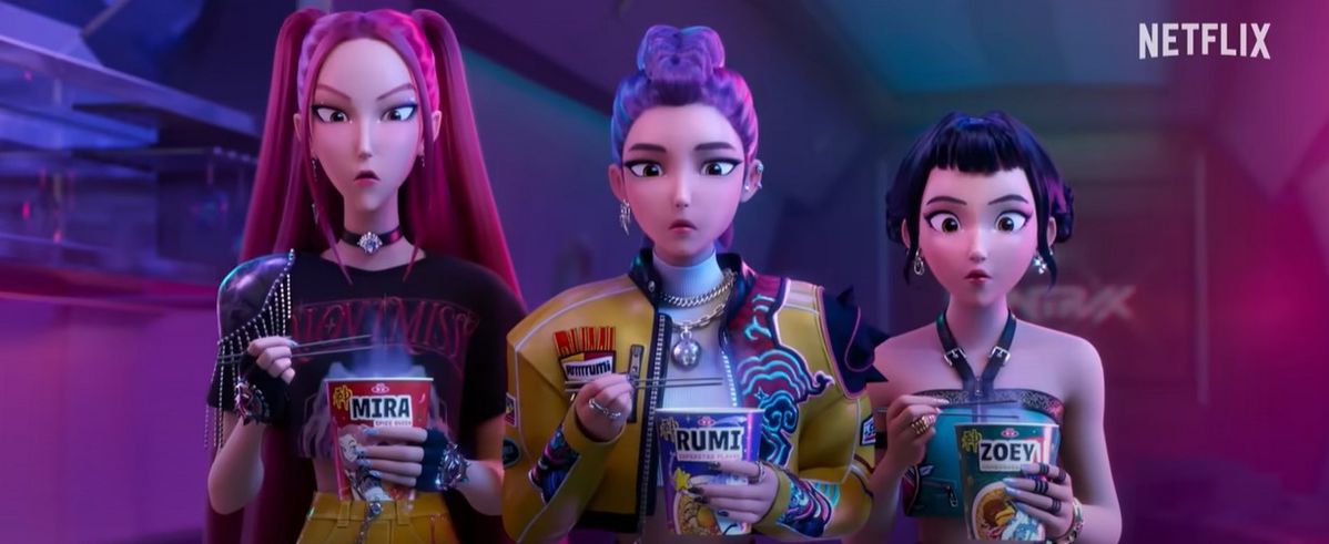 넷플릭스 애니메이션 <케이팝 데몬 헌터스> 예고편 캡처