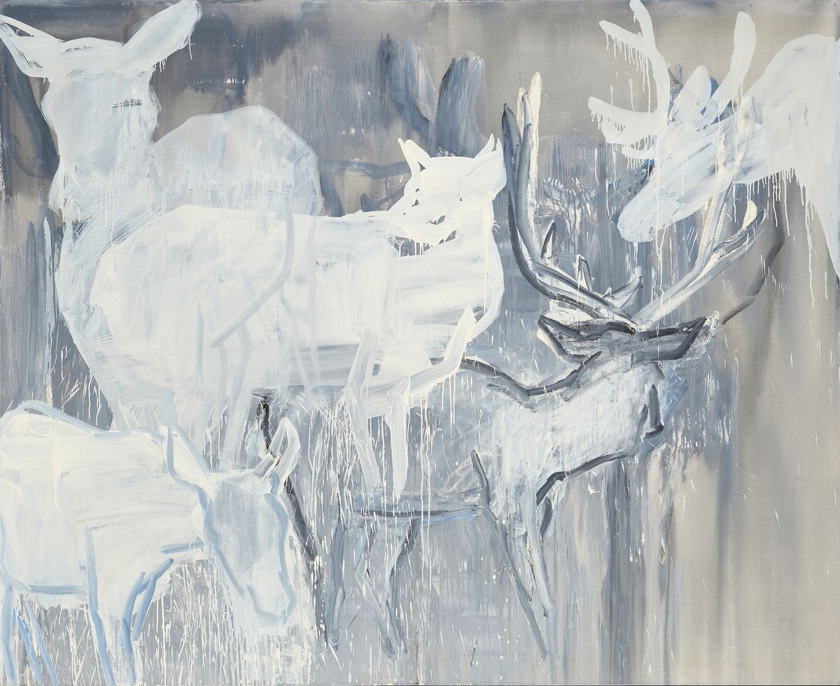 이강소 무제-(N)91142 1991 캔버스에 유채 198 x 243 cm (77.95 x 95.67 in)