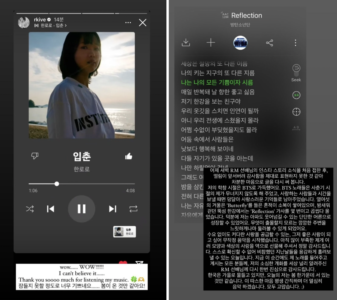 사진/한로로 인스타그램 스토리