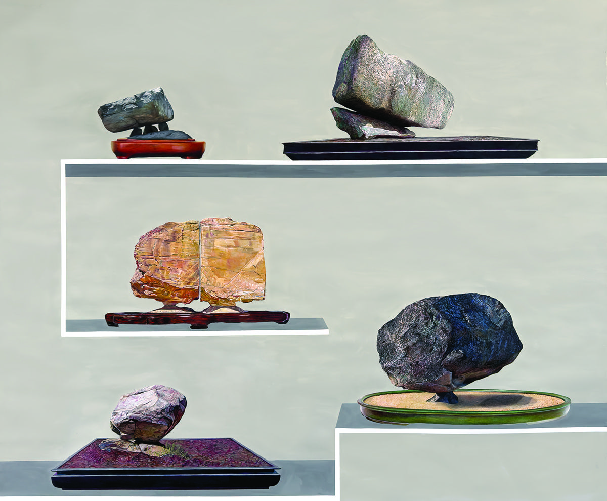 갈라 포라스-김, <6 Balanced Stones>, 2025, Colored pencil and flashe on paper, 152.4x182.8cm. Courtesy of the artist and Kukje Gallery. 사진: Studio Gala Porras-Kim 이미지 제공: 국제갤러리
