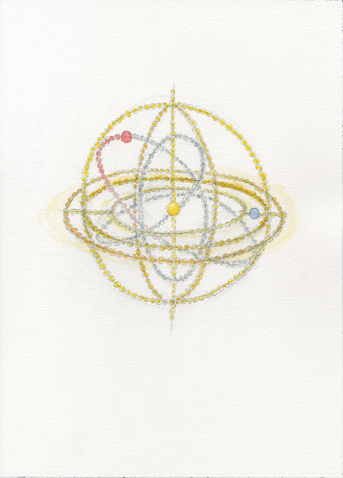장-미셸 오토니엘, <Cosmos>, 2024, Watercolor on paper. © Othoniel Studio 