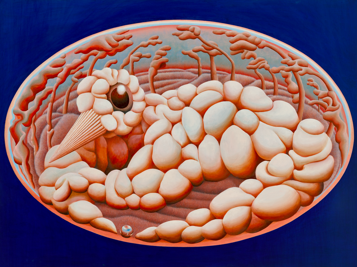 Deep in the reeds, people say, You can still find The Bird today 2025 Oil on canvas 130.3 X 97 cm (60F)