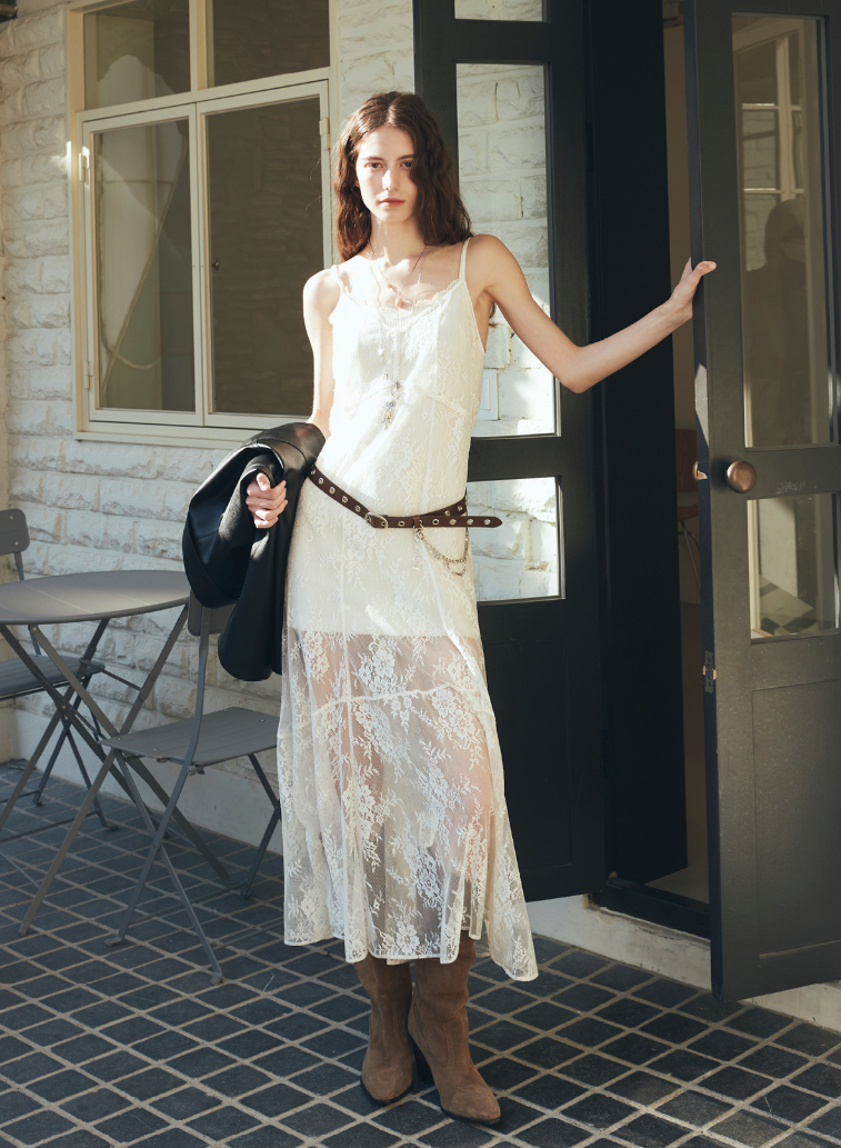 오엘 플라워 레이스 슬립 15만원대