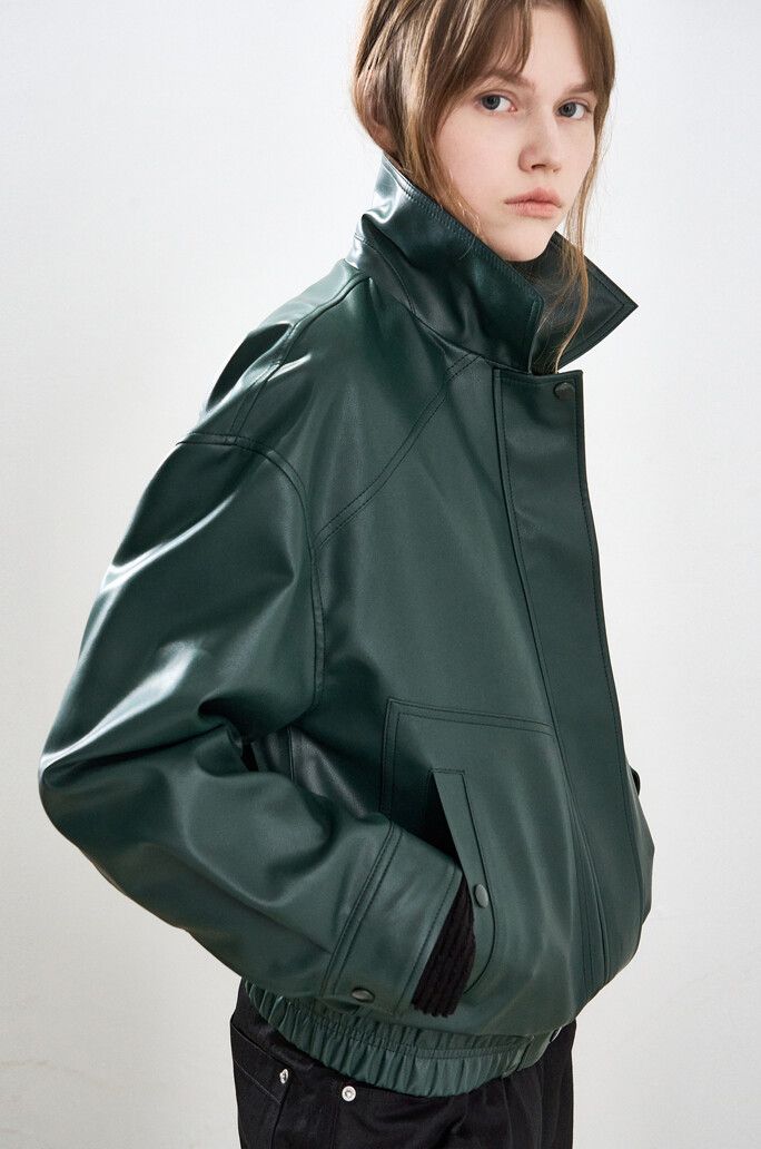 시스템 레더 이팩트 루즈 자켓 53만 9천원