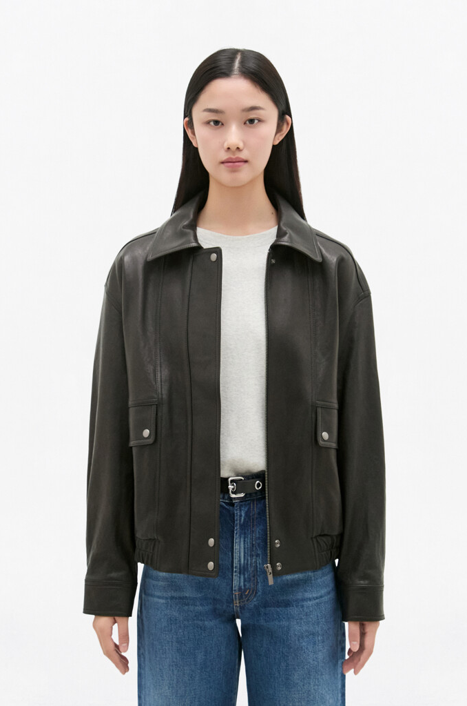 톰 그레이 하운드 집업 레더 재킷 138만원