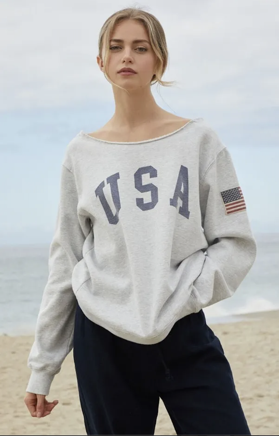 Brandy Melville John Galt Stelle USA 오프 숄더 스웨트셔츠 6만원대