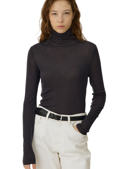 에리카 시어 울 터틀 넥 티셔츠
