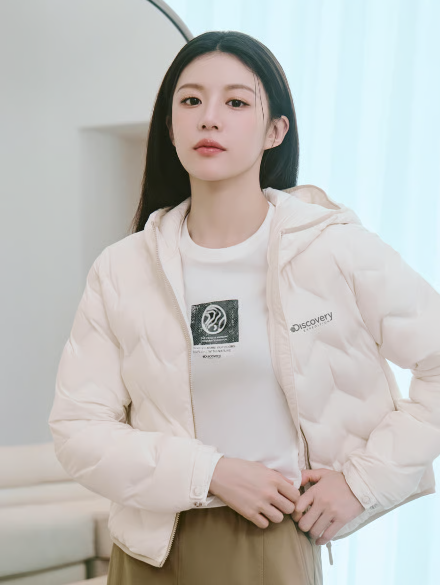 디스커버리 여성 티베른 튜브 구스다운 경량패딩 28만 9천원