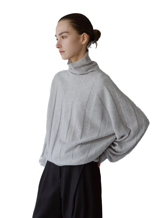 TFW CASHMERE WHOLEGARMENT TURTLENECK KNIT TOP