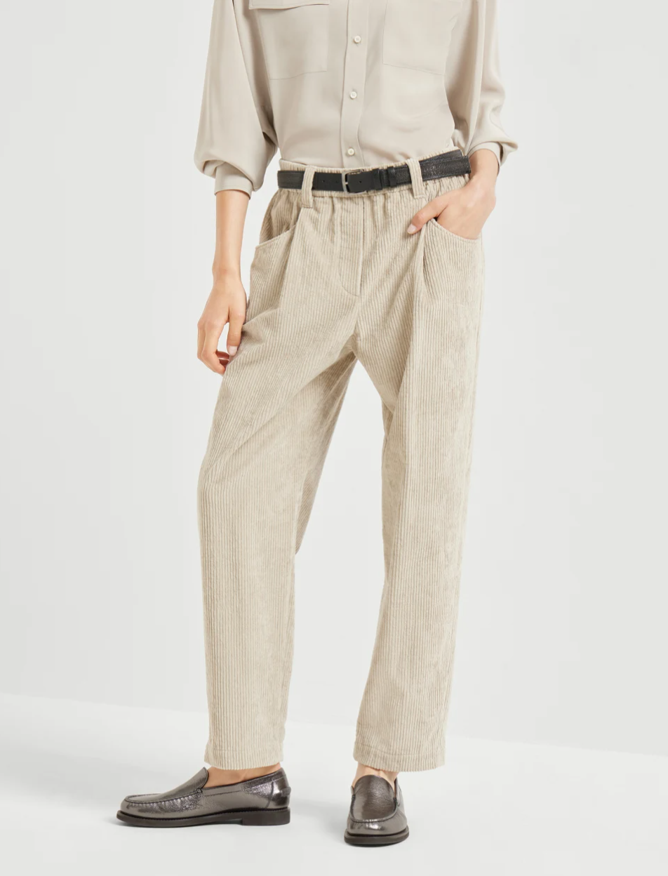 브루넬로 쿠치넬리 컴포트 코듀로이 배기 트라우저 211만원대