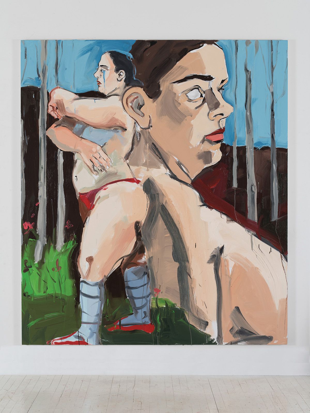 Cristina BanBan, < Yerma>, 2025, Oil on linen, 247.3x216.9x6.4 cm. Courtesy of the artist and Perrotin. Photographer: John Berens