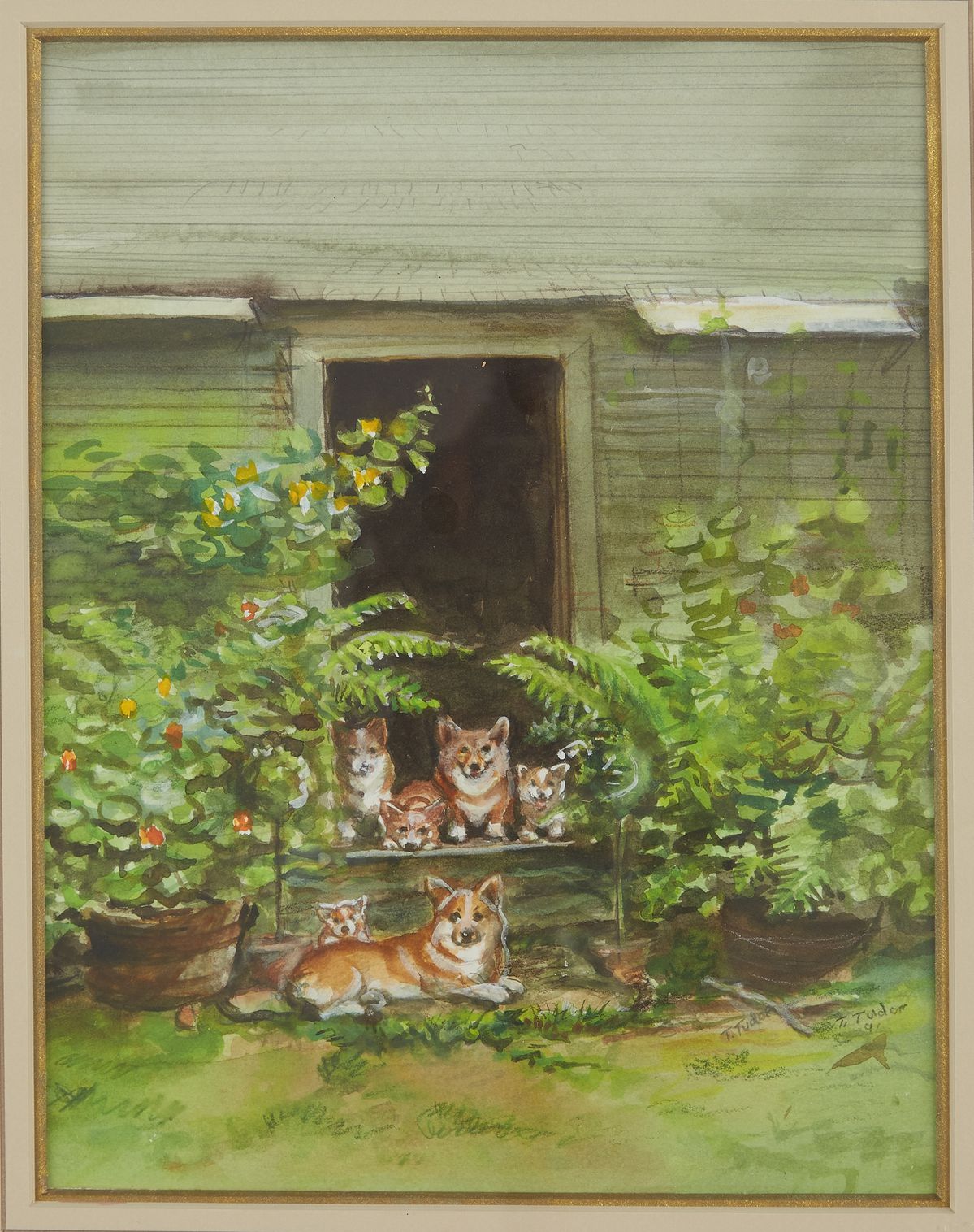 Family Portrait, Pencil and watercolor on paper, 26 x 20cm