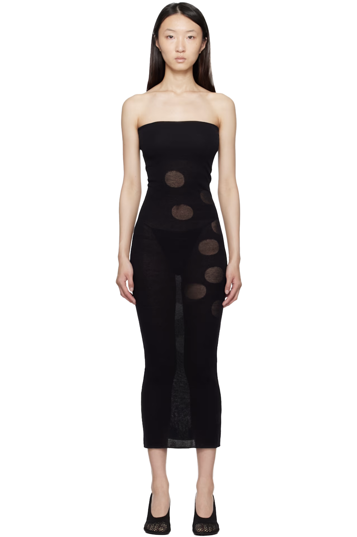 블랙 아르테마스 미디 드레스
