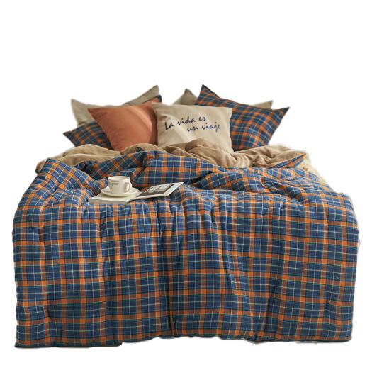 따뜻한 멀티 체크 극세사 차렵이불