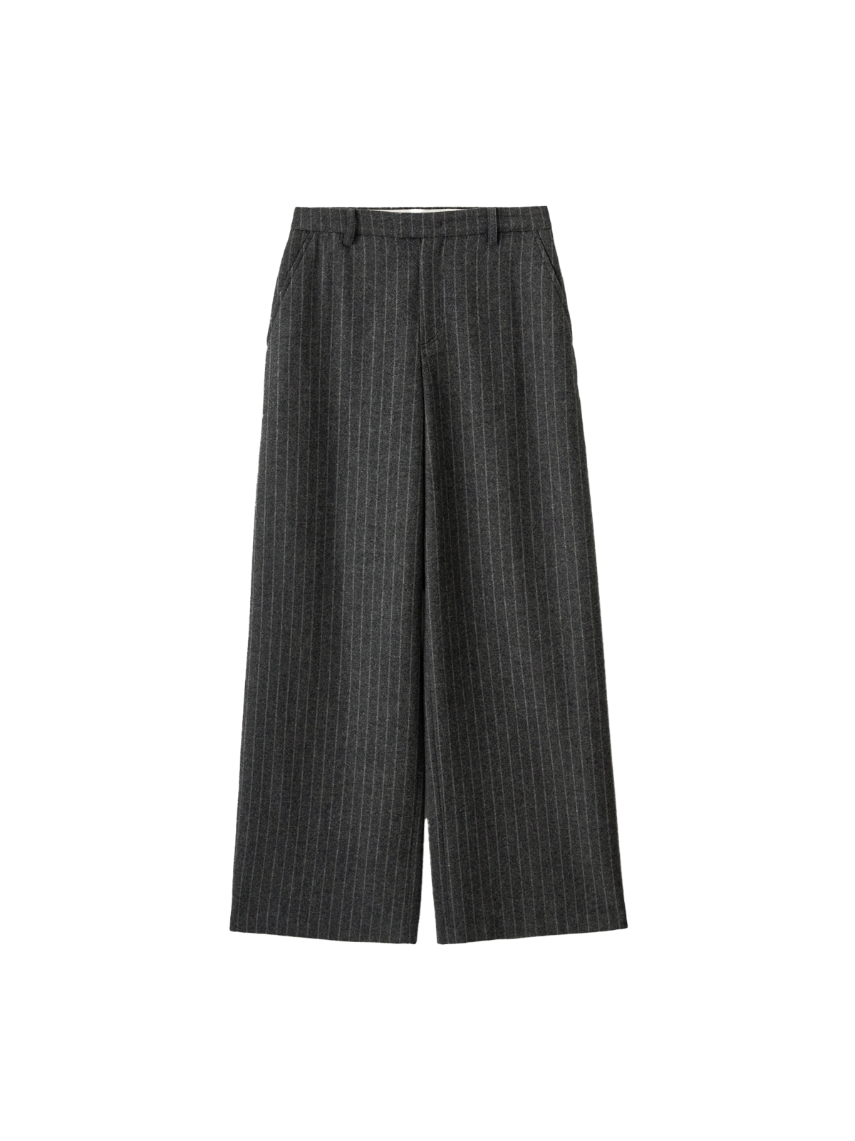 릴렉스 스트라이프 울 팬츠