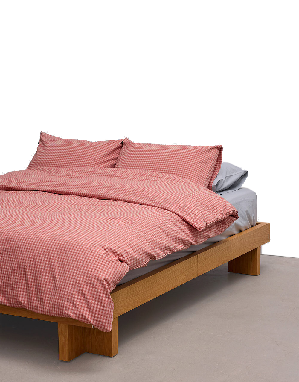 빈티지 레드 체크 침구세트 싱글