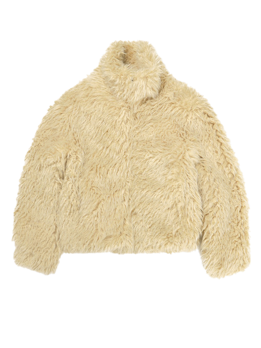 HAIRY FUR ZIP-UP JACKET