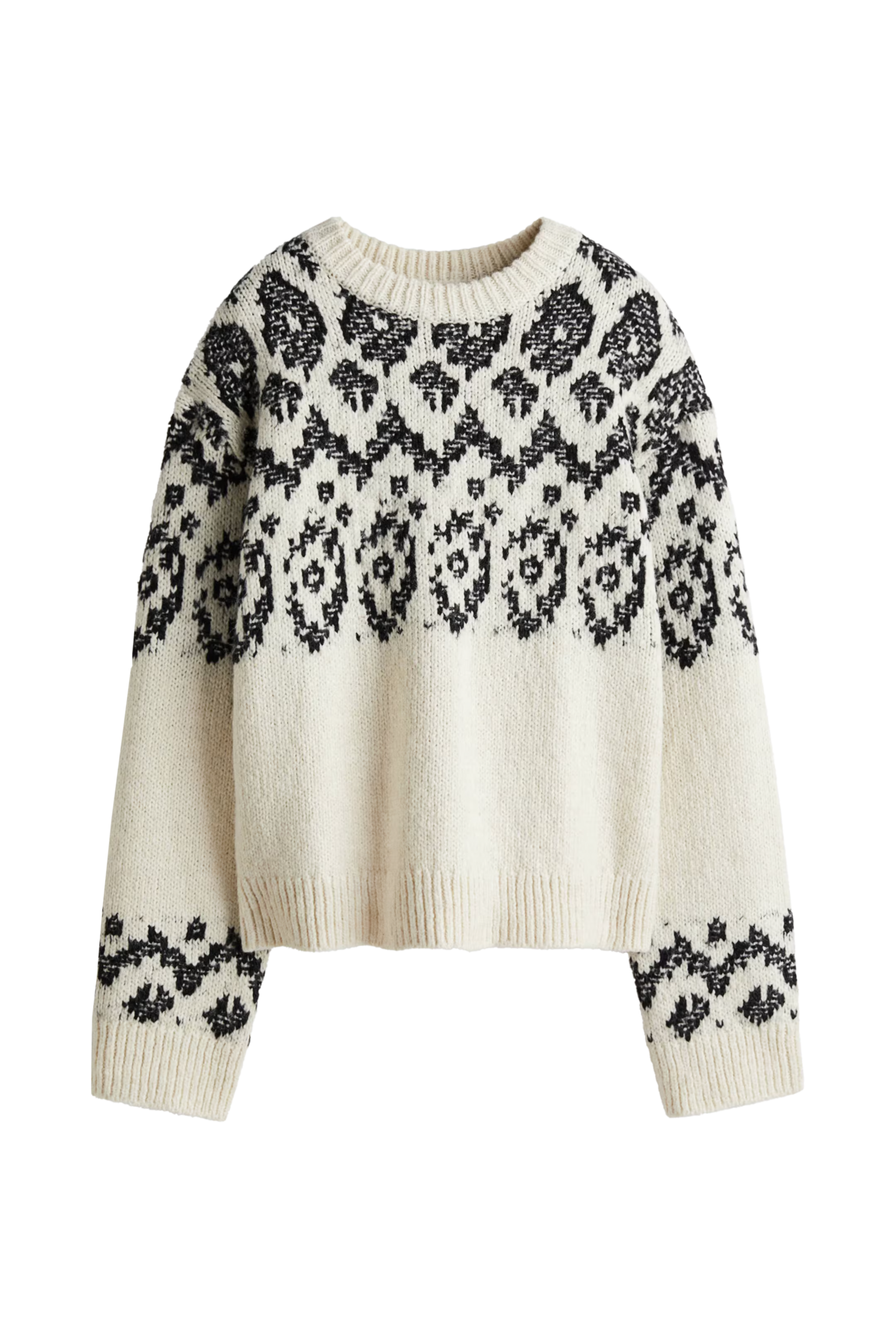 자카드 니트 스웨터