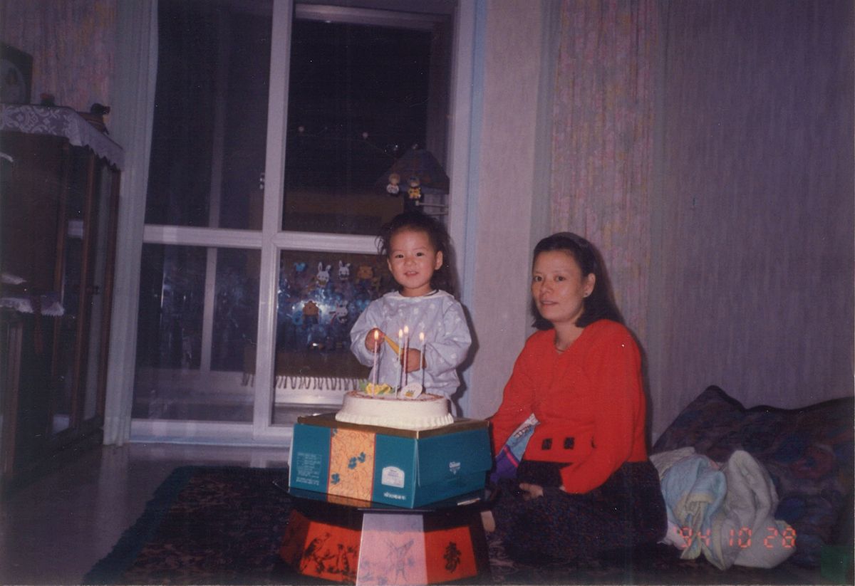 홍아란 작가의 네 살 생일 파티 풍경.