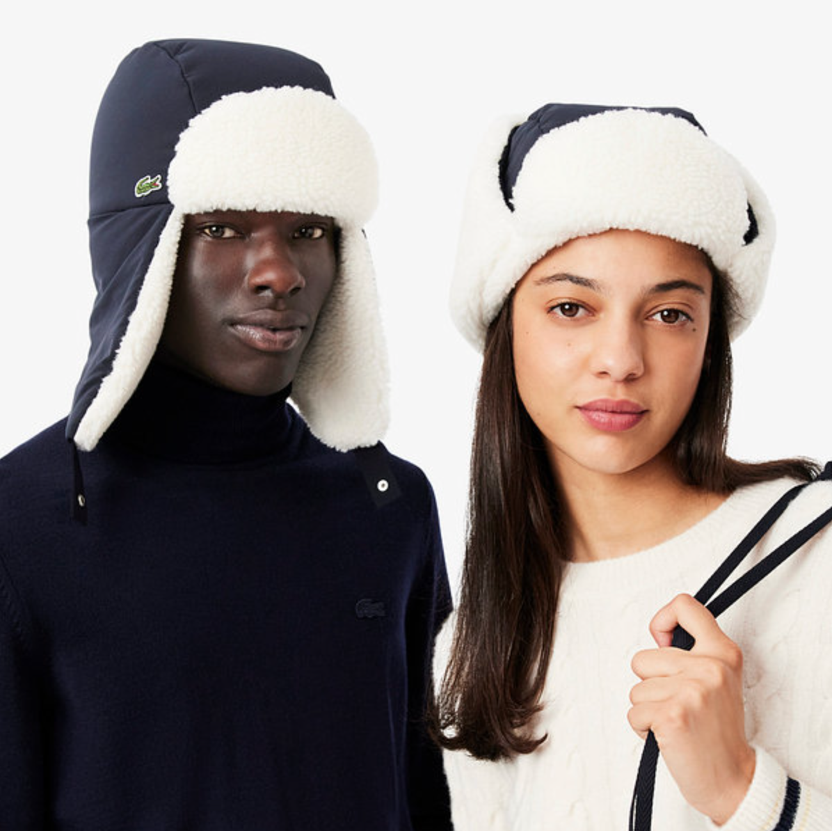 라코스테 공용 플리스 트루퍼 햇 8만9천원대