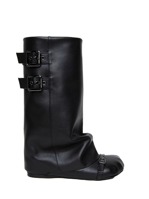 ANIMAL WRINKLE LEAHTER BOOTS