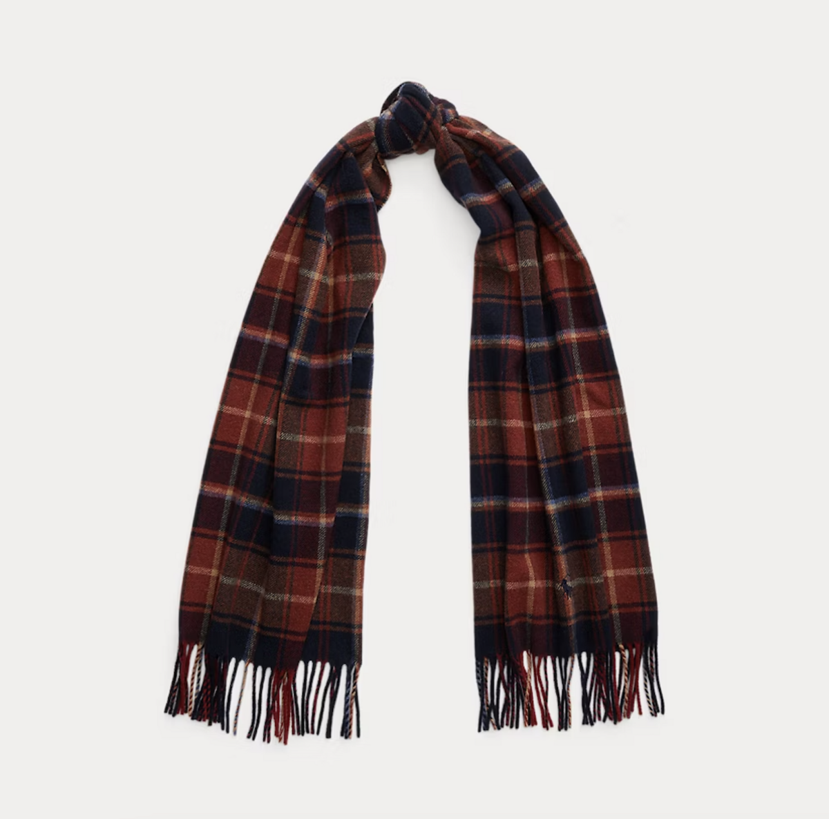 Polo Ralph Lauren 플래드 프린지 울 캐시미어 스카프 25만9천원