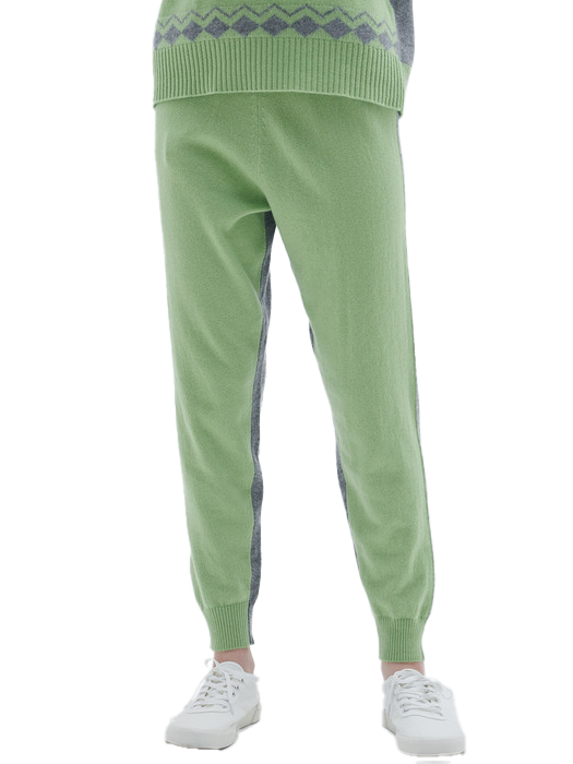 100% 캐시미어 Color Reverse pants(Avocado)