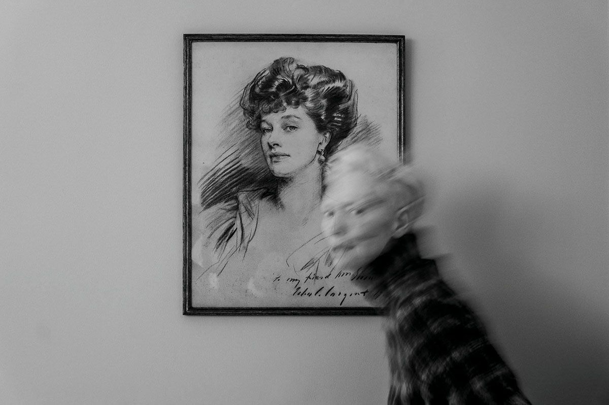 2024년 사진가 뤼디거 글라츠가 촬영한 틸다 스윈튼의 초상. Photo: Ruediger Glatz 