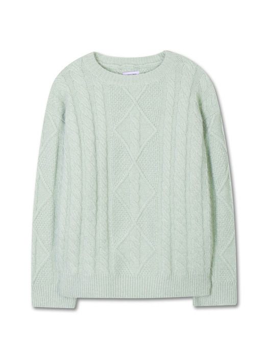 FISHERMAN CABLE WOOL KNIT