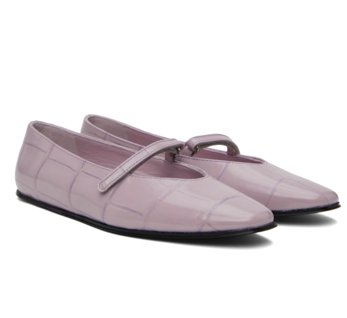 SSENSE 워크 캡슐 퍼플 몰리 발레리나 플랫 슈즈