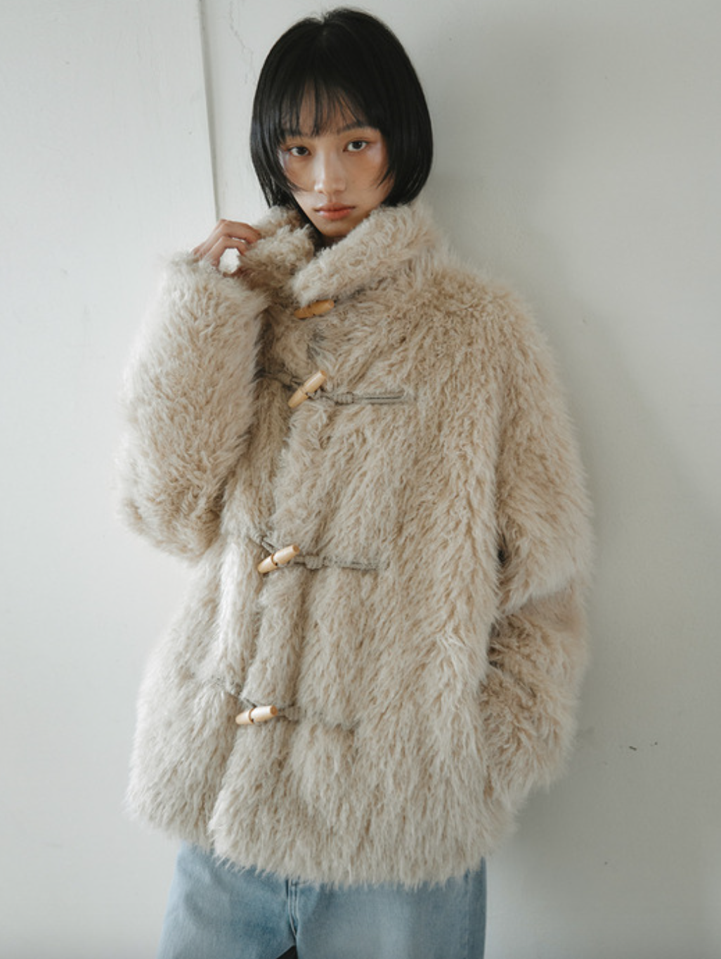 모슈파모슈 빈티지 토글 퍼 재킷 22만9천원대 