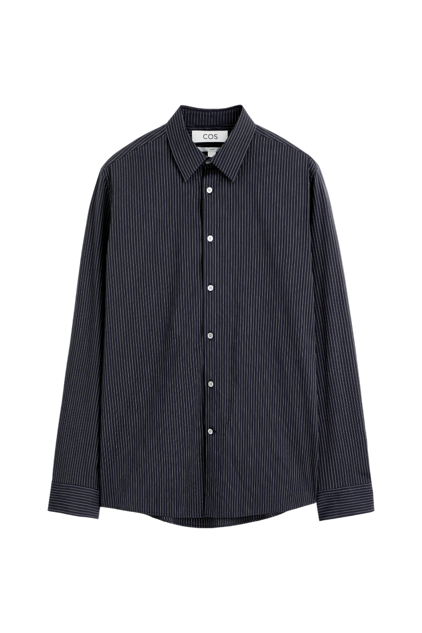 슬림 테일러드 코튼 포플린 셔츠