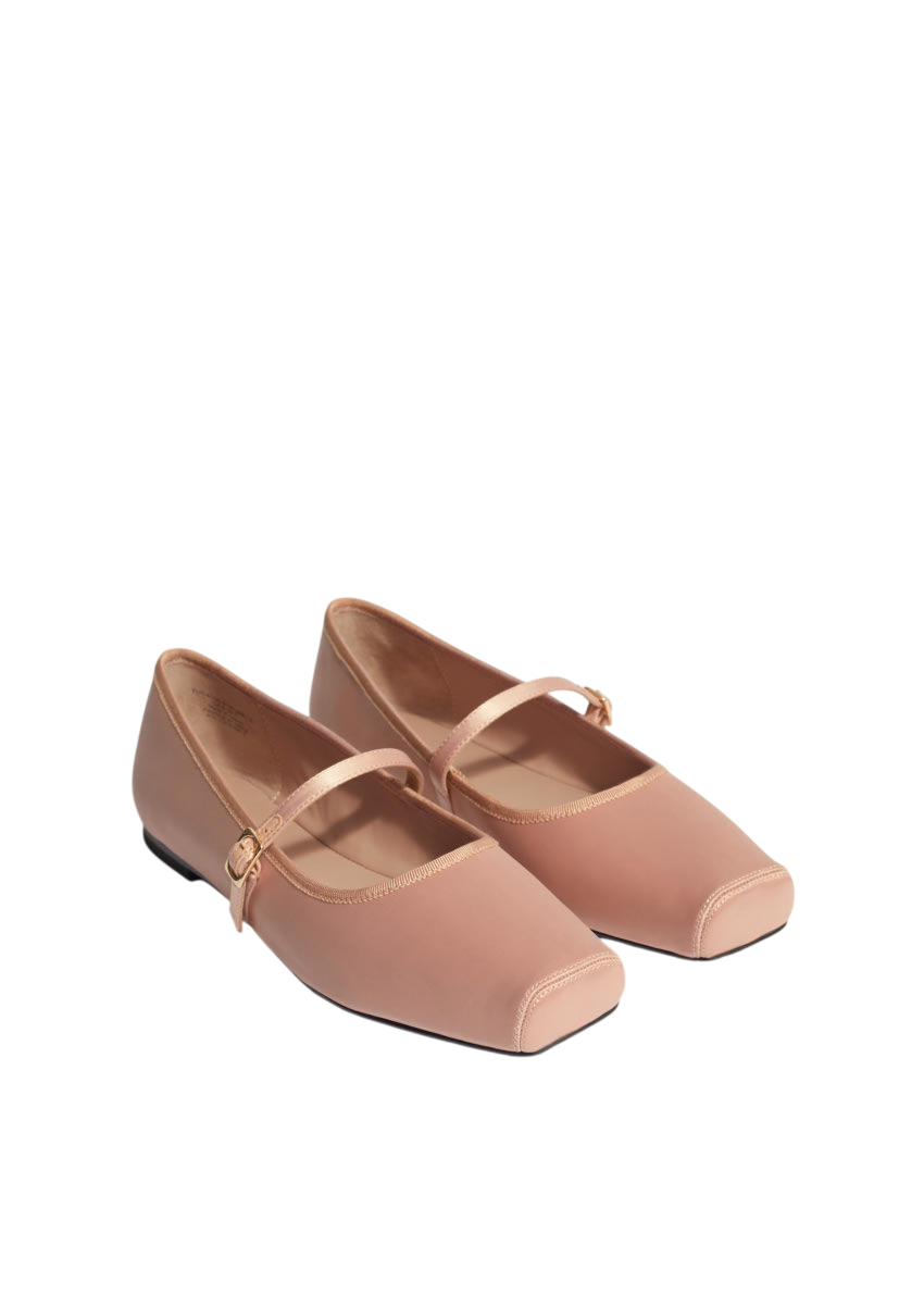 스퀘어 토 발레 플랫