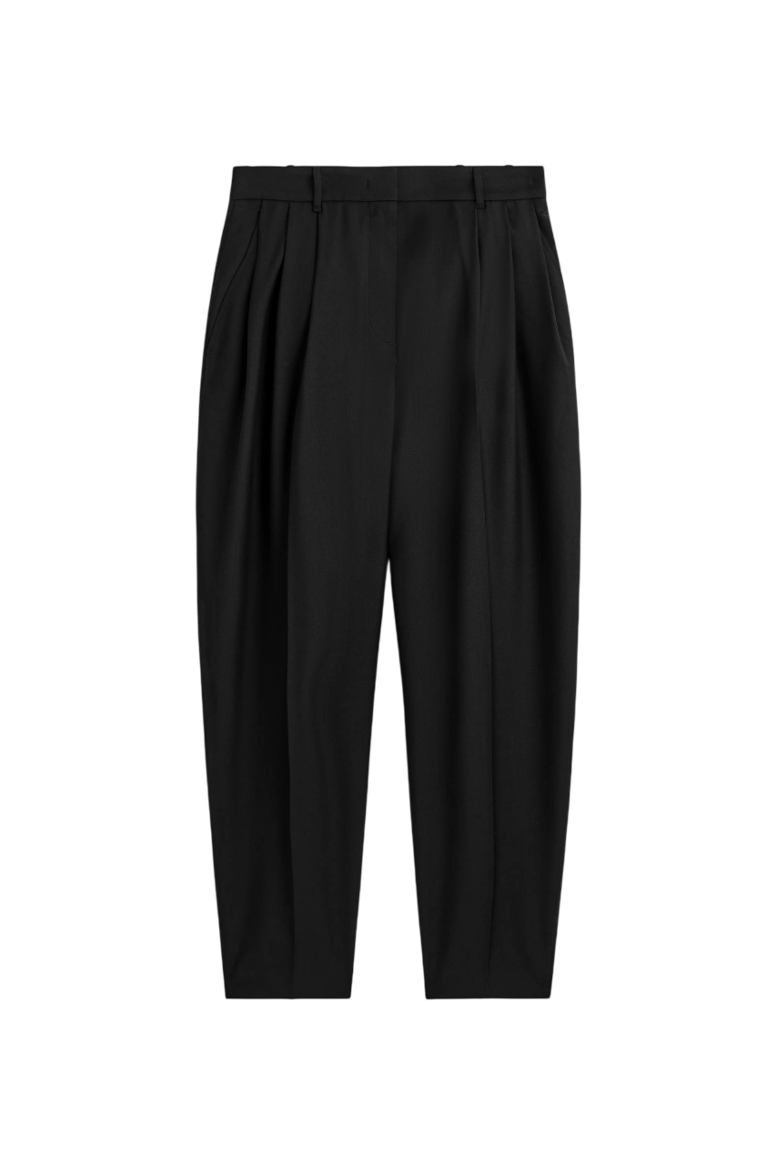 울 블렌드 튤립 트라우저