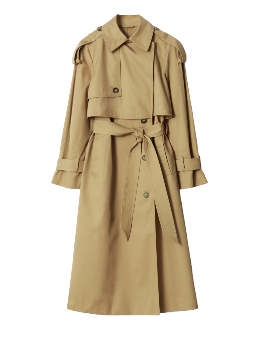 더블 브레스티드 울 트렌치 코트