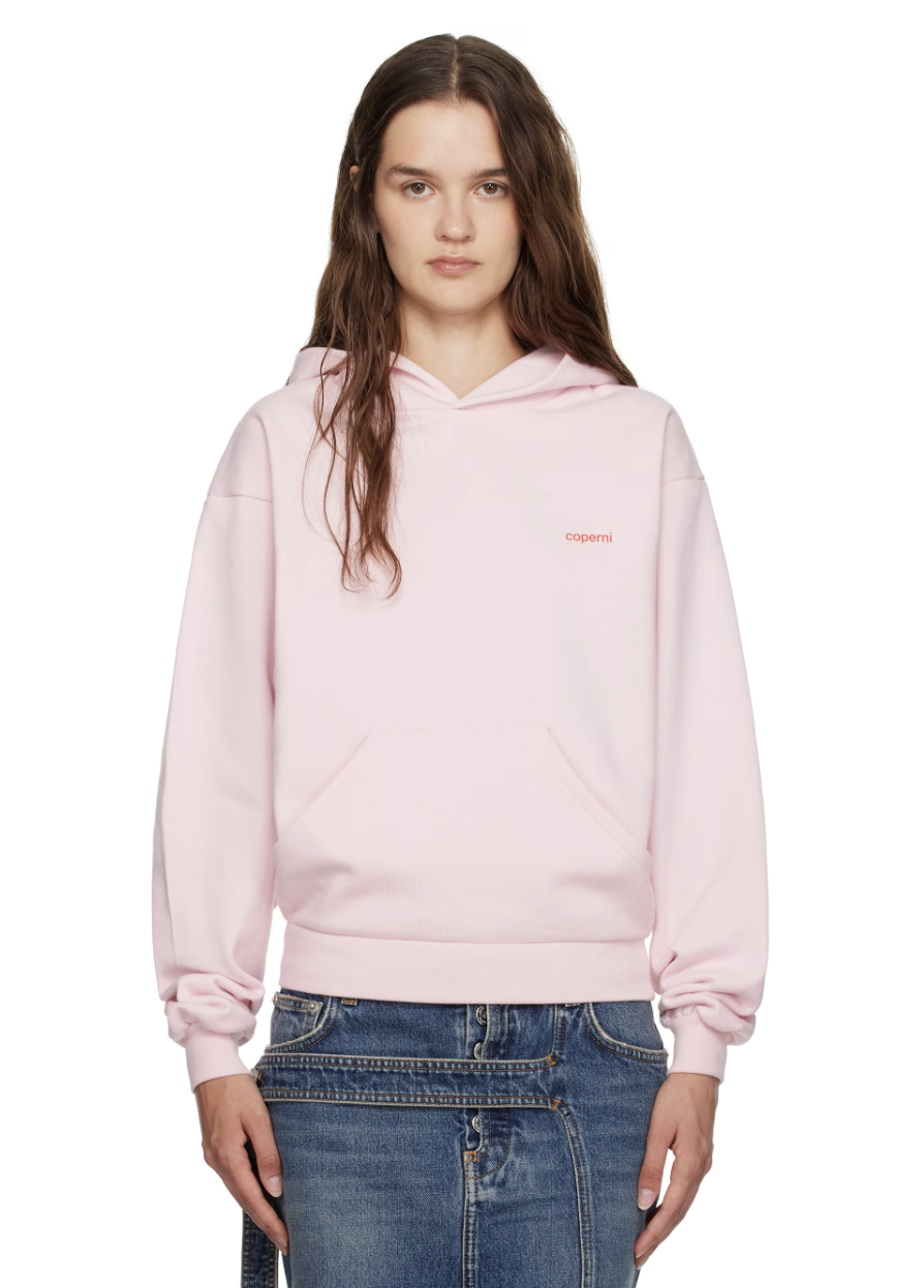 핑크 로고 후디