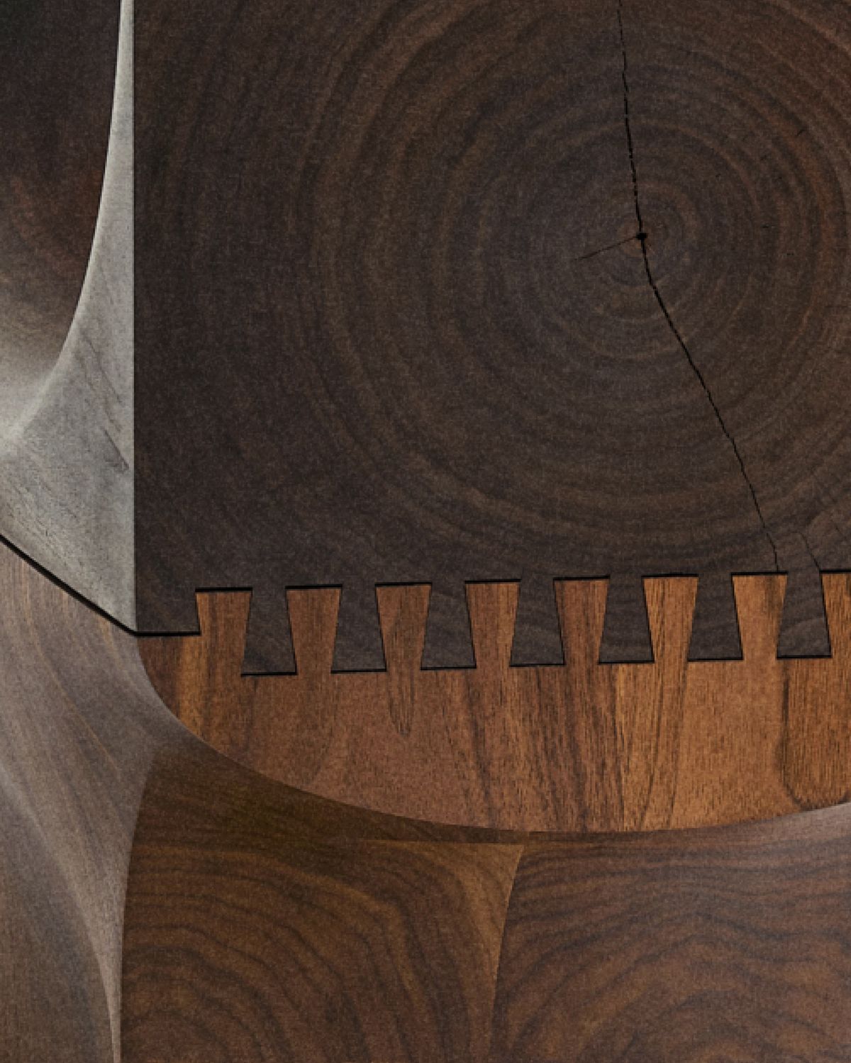 <배흘림> 호두나무 / 975 x 400 x 615mm / 2025