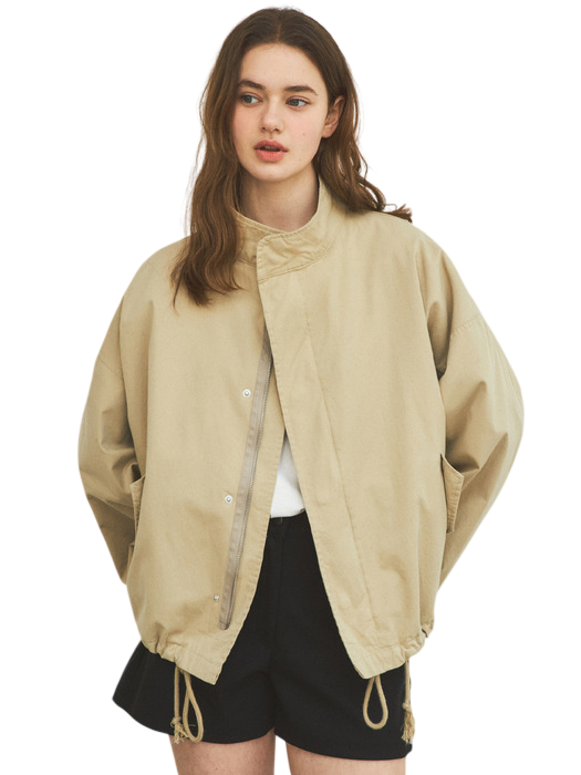 90s Classic Fishtail Short Bomber Jacket