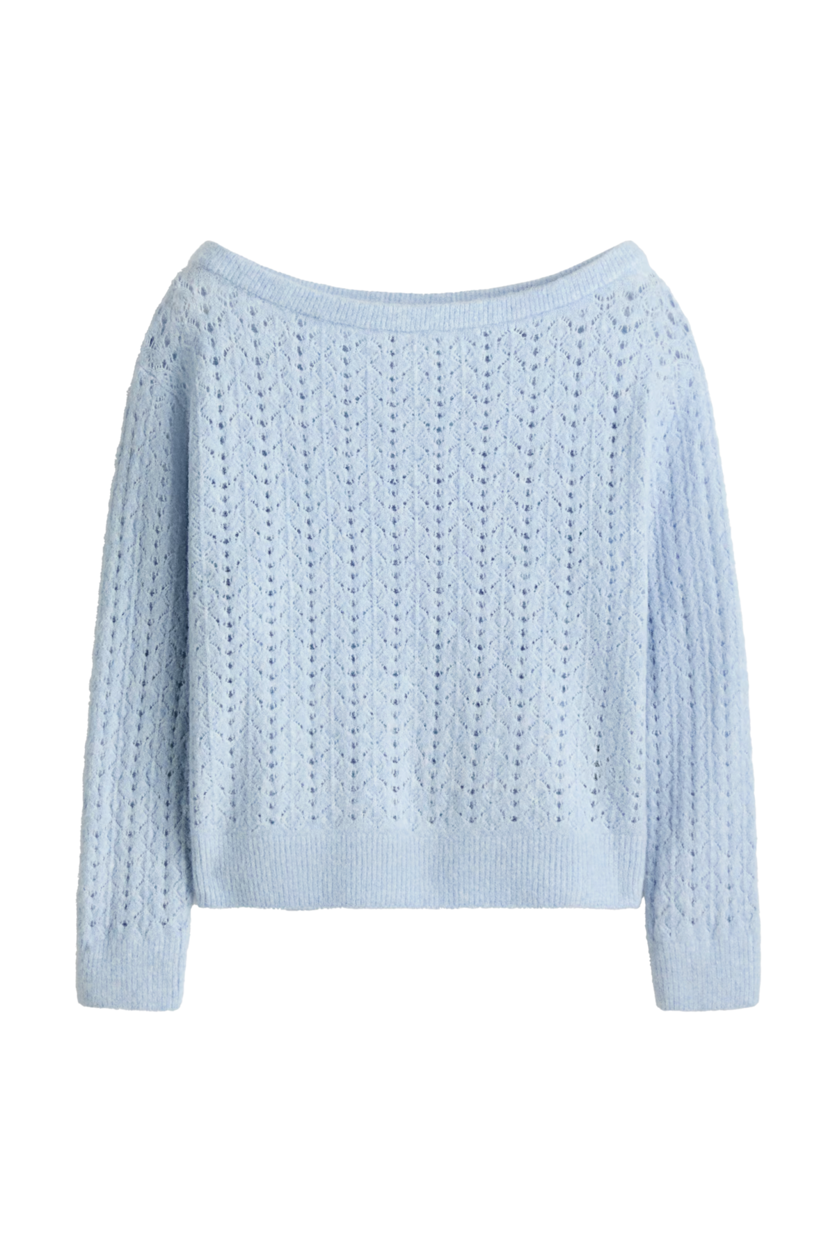 오프숄더 포인텔 니트 스웨터