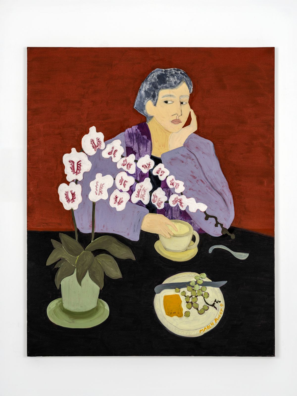 11.Karla and Ann's Orchid, 2005 Oil on canvas 127 x 101.6 cm (50 x 40 in) Courtesy the artist and Esther Schipper, Berlin/Paris/Seoul Photo © Hyun Jun Lee © 2026 March Avery / VG BildKunst 