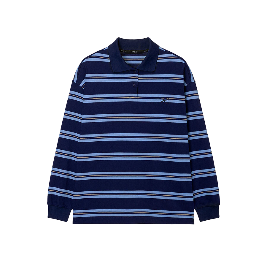 스트라이프 럭비 티셔츠