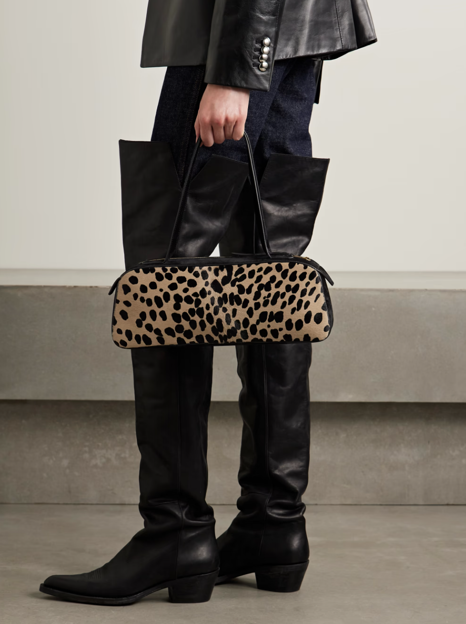시모나 레오파드 프린트 송치 숄더 백 514만원대