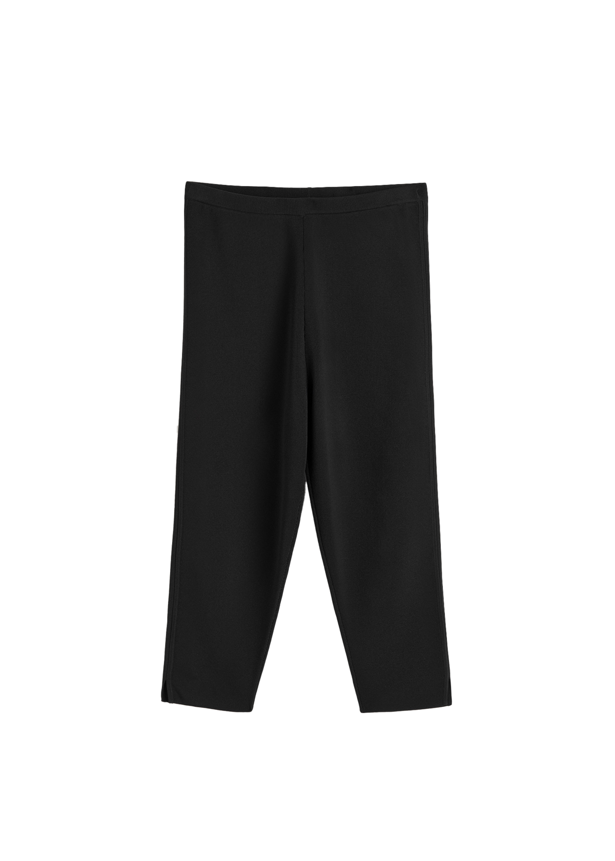 컴팩트 니트 카프리 트라우저 블랙