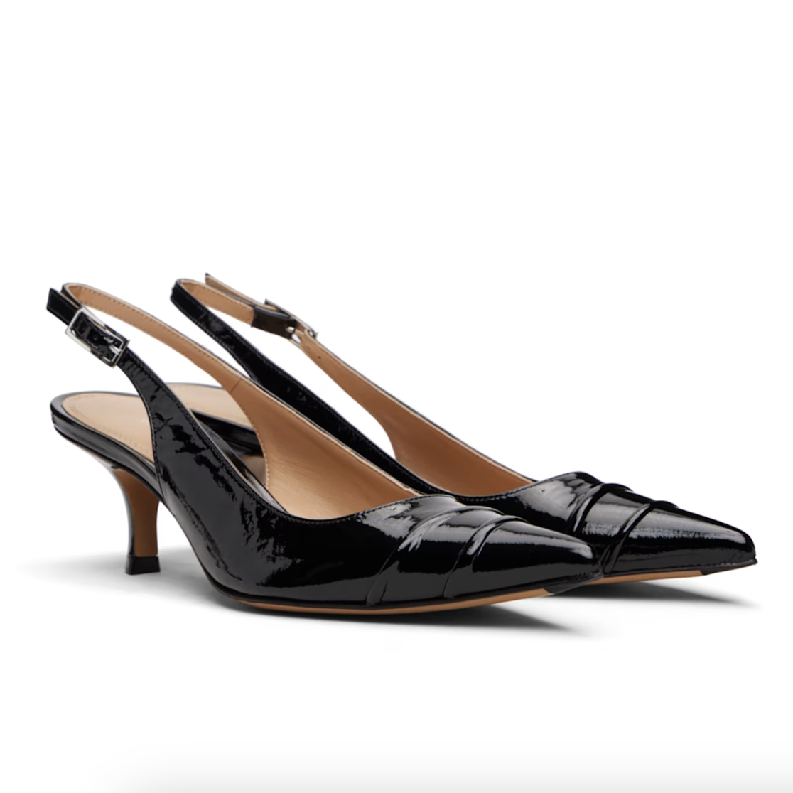 Black Kinkies Slingback Heels