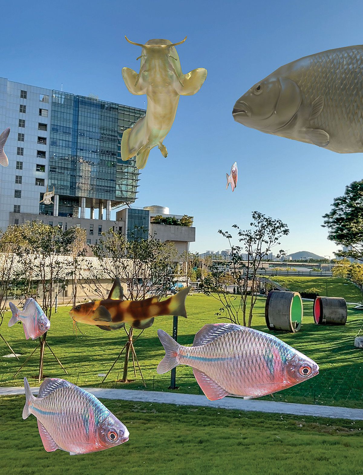 신지선, <서서울피디아: 안양천>, 2026, AR, 컬러, 사운드.